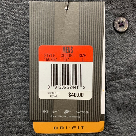 NEW Nike Golf Dri Fit Jersey Knit Sport Polo Large - Picture 6 of 7